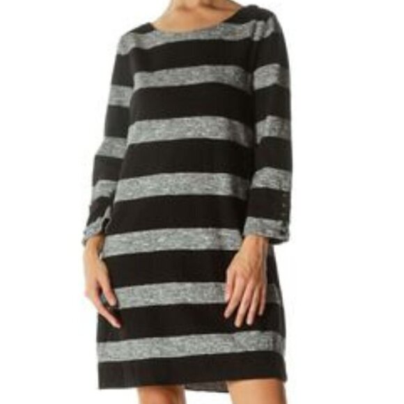 J. Crew Womens Striped Dress Metal Buttons On Cuffs Size X-Small - Picture 2 of 10